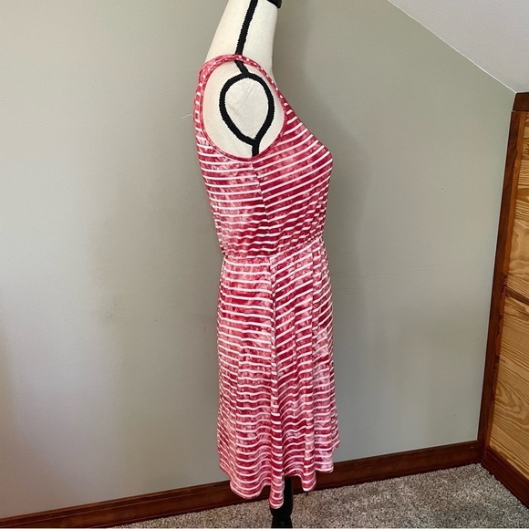 5th & Love Red White Stripe Sleeveless Swimsuit Coverup Dress Small - Picture 2 of 10
